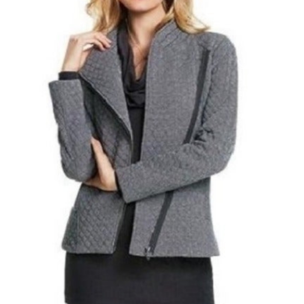 CAbi Quilted Herringbone Jacket